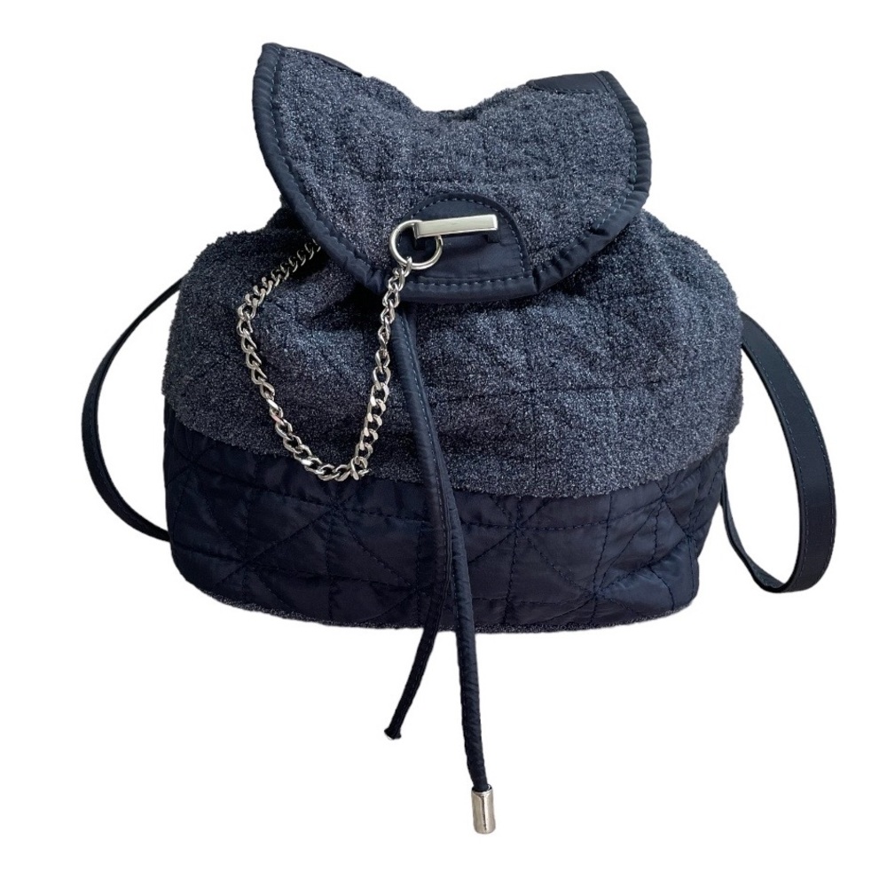 Zara quilted fabric mini bagpack purse (Pre-owned)